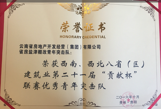 省房（集團）公司團委在八?。▍^(qū)）建筑業(yè) “貢獻杯”聯賽中斬獲殊榮